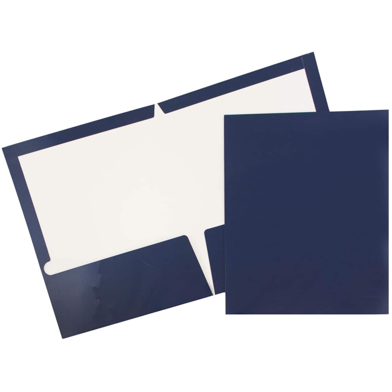 JAM Paper Glossy Laminated Two Pocket Folders, 50ct.